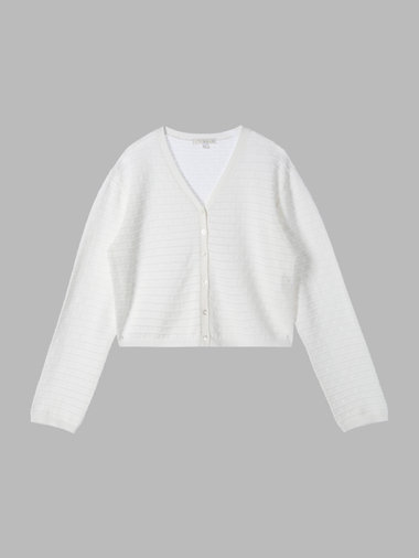 【Outlet】デイジーストライプニットカーディガン