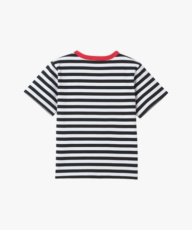 キッズ ボーダー コットン 半袖 Tシャツ