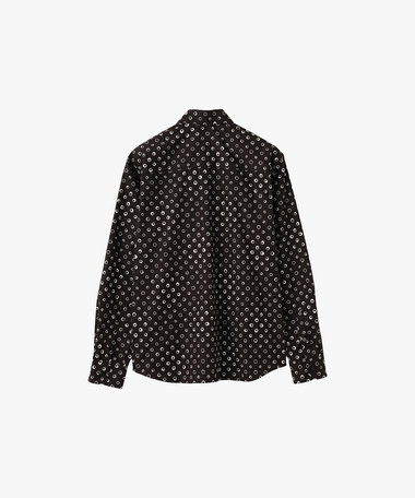 メンズ プリント コットン 長袖 シャツ "Andy"