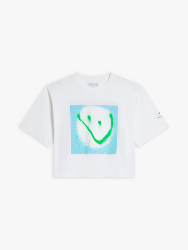 オーガニックコットン プリント 5分袖 アーティスト Tシャツ "KATSU"