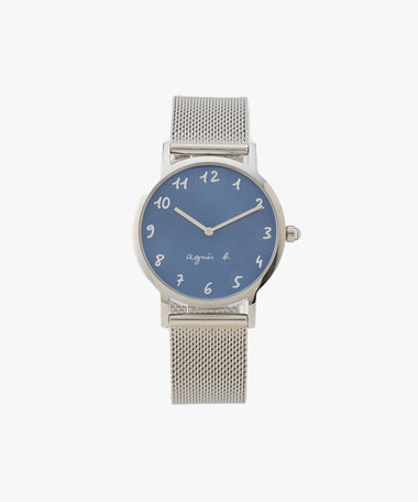 シルバー ステンレス ラウンド ウォッチ "Marcello"