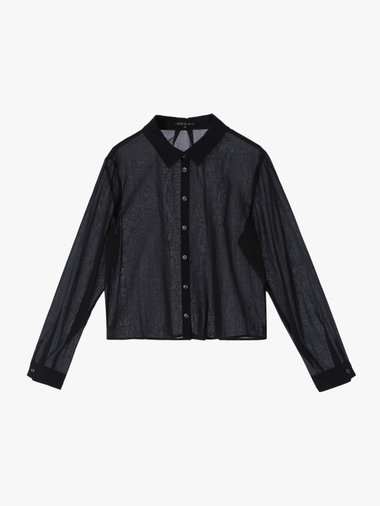 【Outlet】シアー コットン ロングスリーブ シャツ