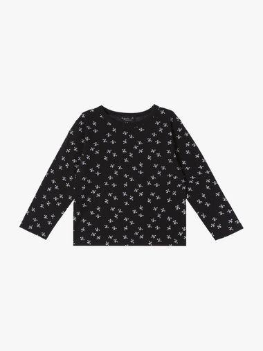 キッズ 総柄プリント オーガニックコットン 長袖Tシャツ