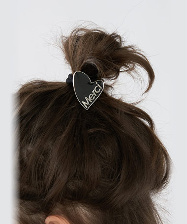 メッセージ ハート ヘアタイ "Merci"