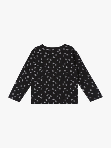 キッズ 総柄プリント オーガニックコットン 長袖Tシャツ