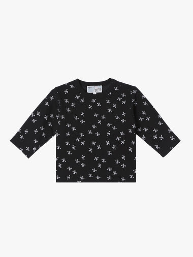 ベビー 総柄プリント オーガニックコットン 長袖Tシャツ