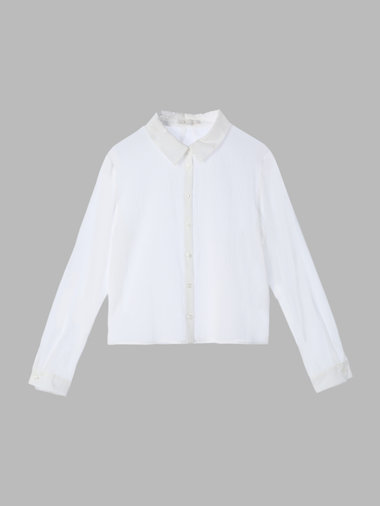 【Outlet】シアー コットン ロングスリーブ シャツ