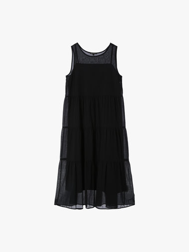 【Outlet】シアー コットン ロングワンピース