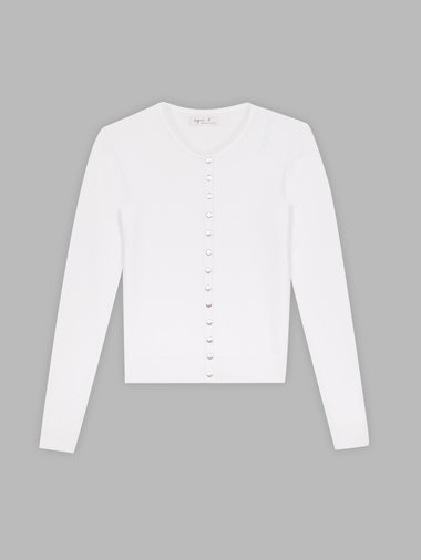 コットン ニット 長袖 カーディガンプレッション "Swing"