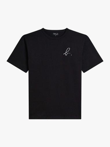 メンズ "b."ロゴ 刺繍 コットン 半袖 Tシャツ "Chris"