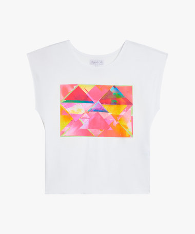 プリント コットン 半袖 アーティスト Tシャツ "Marion Sommier"