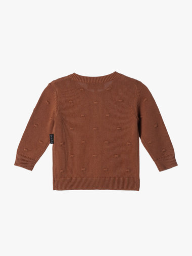 【Outlet】ベビー ドット コットン 長袖 カーディガン