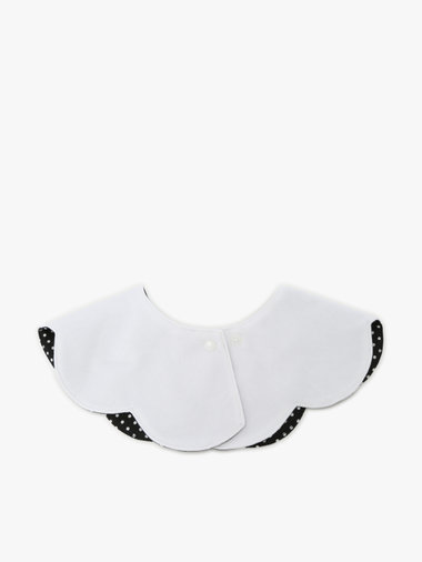 ベビー ロゴ刺繍 スカラップ リバーシブルスタイ