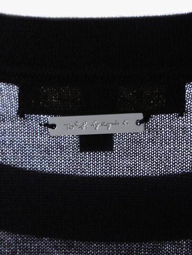 【Outlet】シアー ニット メッセージ プルオーバー "j'adore paris"