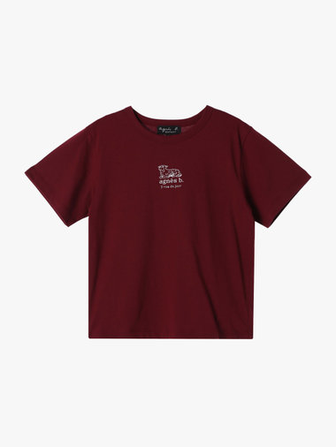 キッズ ロゴ コットン 半袖 Tシャツ Agneau