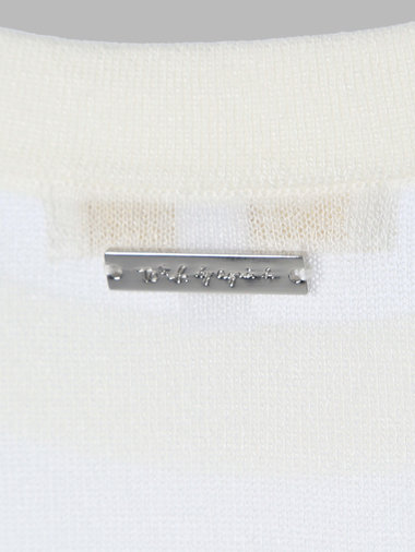 【Outlet】シアー ニット メッセージ プルオーバー "j'adore paris"