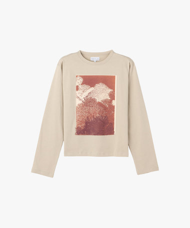 オーガニックコットン 長袖 アーティストTシャツ"Aurore de la Marinerie"