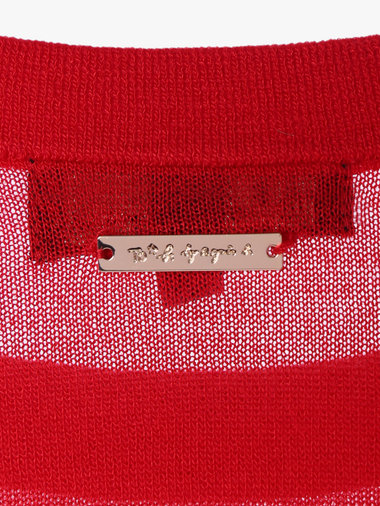 【Outlet】シアー ニット メッセージ プルオーバー "j'adore paris"