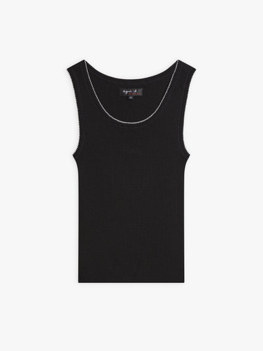 【Outlet】コットン ウール 長袖 リブ タンクトップ "Gaston Croquet"