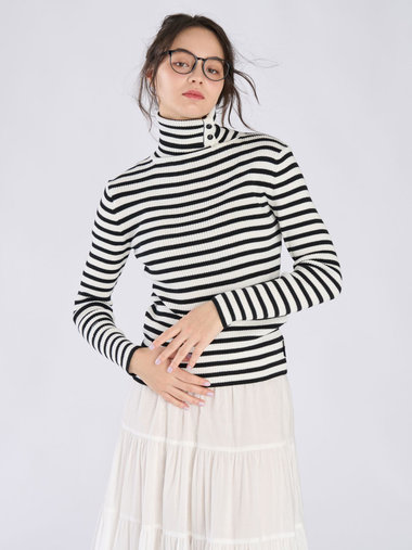 タートルネック ニット プルオーバー