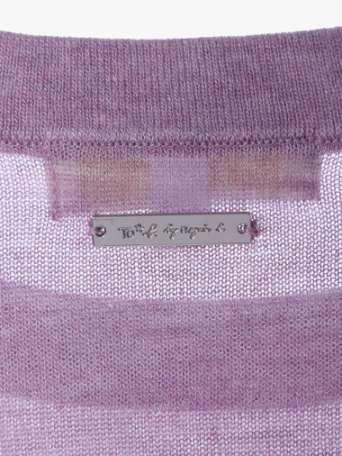 【Outlet】シアー ニット メッセージ プルオーバー "j'adore paris"