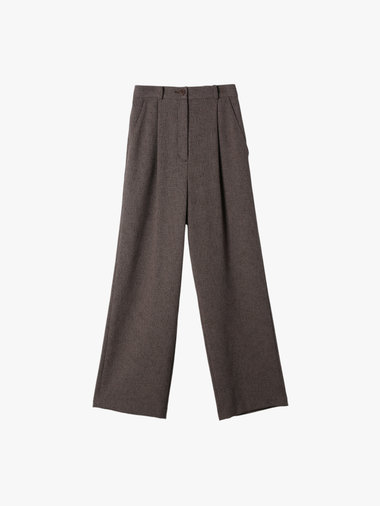 ミックスツイード タックパンツ