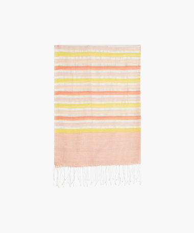 ボーダー コットン シルク ストール "Debra"