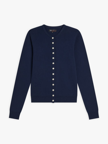 コットン ニット 長袖 カーディガンプレッション "Swing"