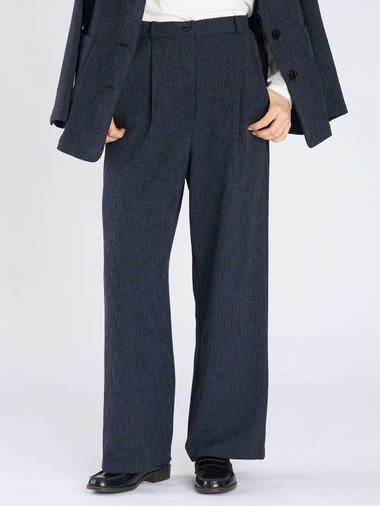 ミックスツイード タックパンツ