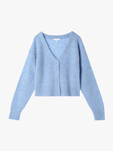 【Outlet】WW75 CARDIGAN ヘアリーブイネックカーディガン