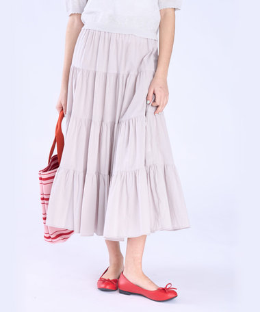 コットン フォーティアード スカート