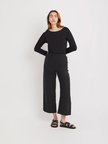 リネン ロング ワイドパンツ ”New Moulin”