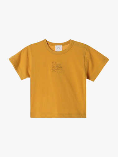 ベビー ロゴ コットン 半袖 Tシャツ Agneau
