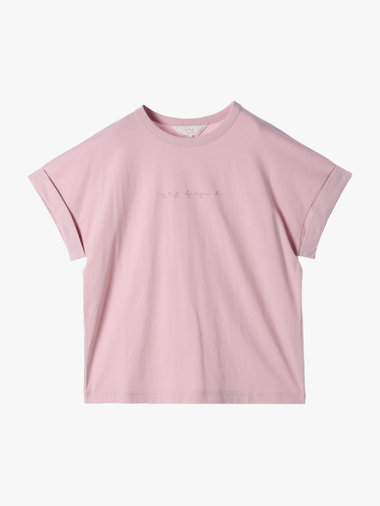 ロゴ プリント コットン マカロン Tシャツ