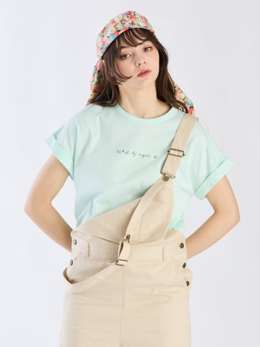 【Outlet】ロゴ プリント コットン マカロン Tシャツ