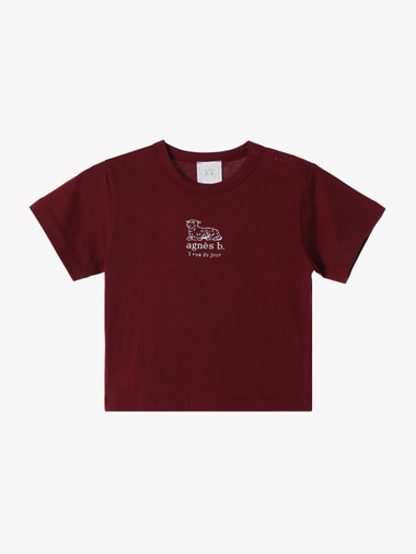 ベビー ロゴ コットン 半袖 Tシャツ Agneau