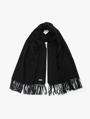 【Outlet】ロゴプレート カシミヤ ウール マフラー