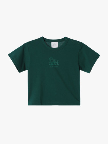 ベビー ロゴ コットン 半袖 Tシャツ Agneau
