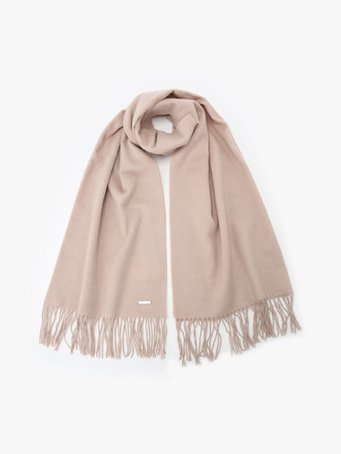 【Outlet】ロゴプレート カシミヤ ウール マフラー