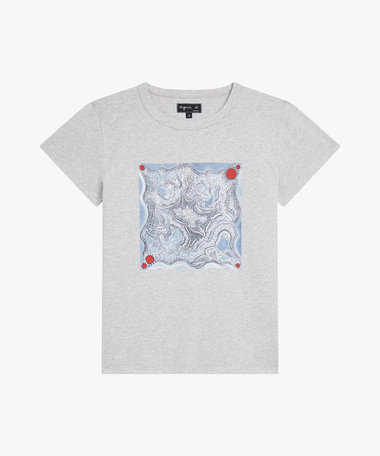 プリント コットン 半袖 アーティスト Tシャツ "Lou Malta"