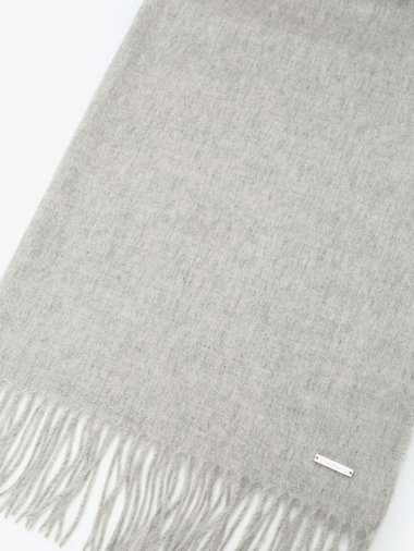 【Outlet】ロゴプレート カシミヤ ウール マフラー