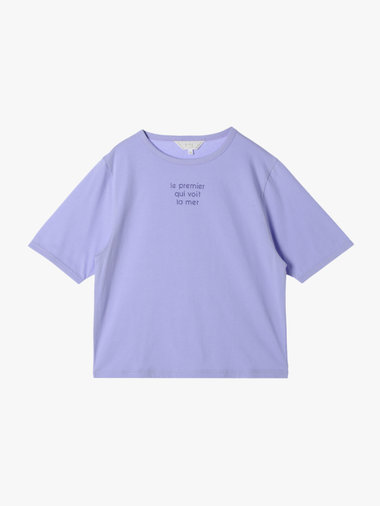 【Outlet】メッセージ プリント 半袖 Tシャツ "Le premier qui voit la mer"