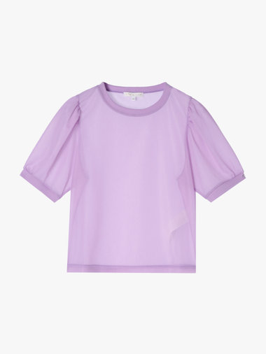 【Outlet】シアー パフスリーブ Tシャツ