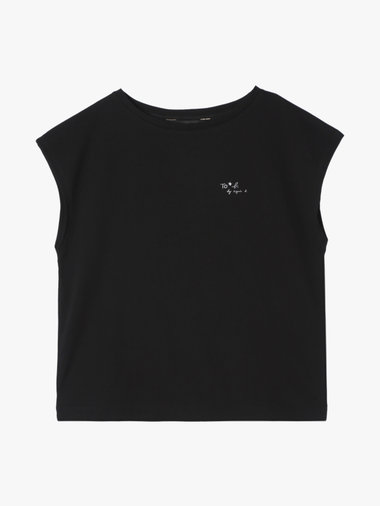 【Outlet】グリッターロゴフレンチスリーブTシャツ