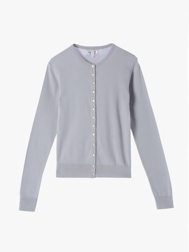 【Outlet】コットン ニット 長袖 カーディガンプレッション ”Swing Nacre”
