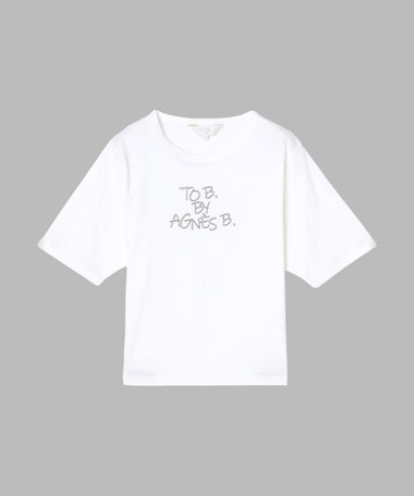 ロゴ 刺繍 コットン 半袖 Tシャツ