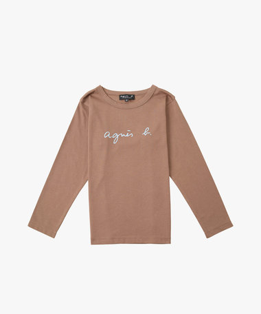 キッズ ロゴ コットン 長袖 Tシャツ