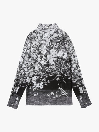 【by R 限定品】agnes b. フォトプリント コットン 長袖 シャツ "Thomas"