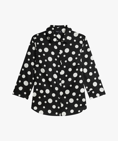 ドット コットン 長袖 ブラウス "Jasmine"