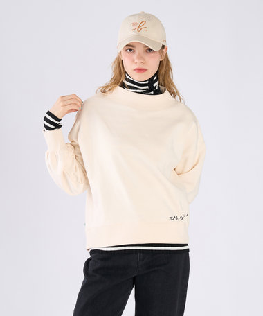 WEB限定 ロゴ コットン ボリュームスリーブ スウェットプルオーバー